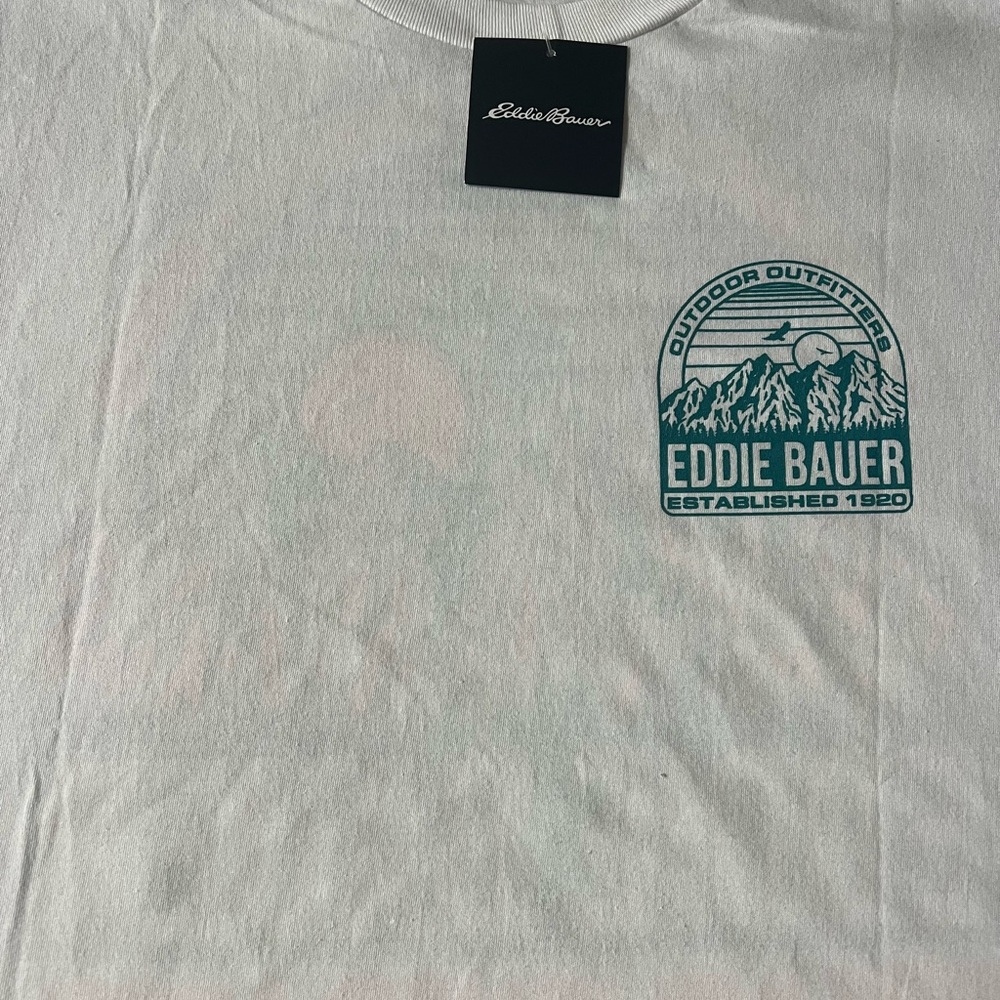 NWT - Eddie Bauer White Graphic T-Shirt for Men